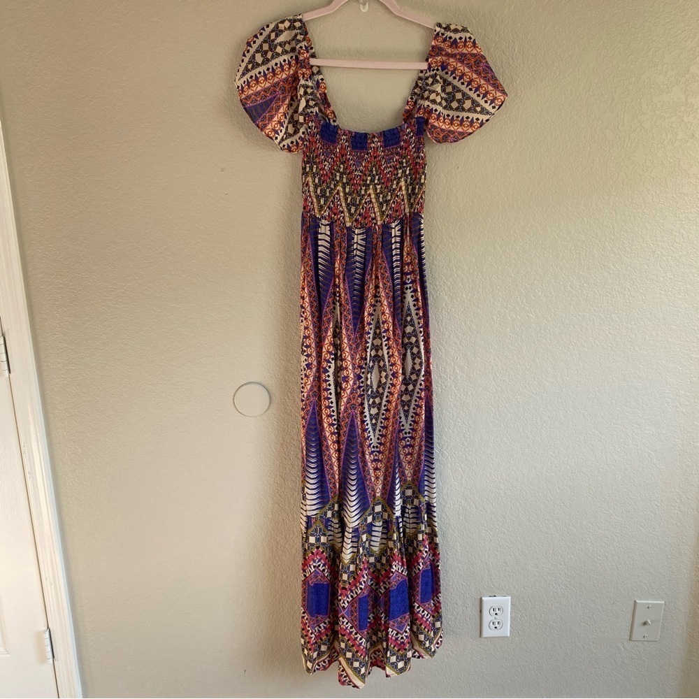 anthropologie Aztec Printed Maxi Dress NEW